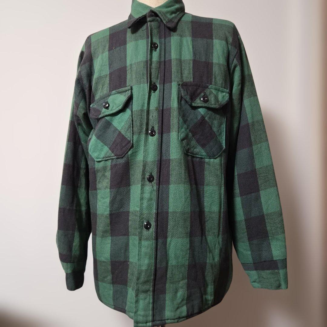 80年代　Frostproof　フロストプルーフ　ネルシャツ　キルティング　古着