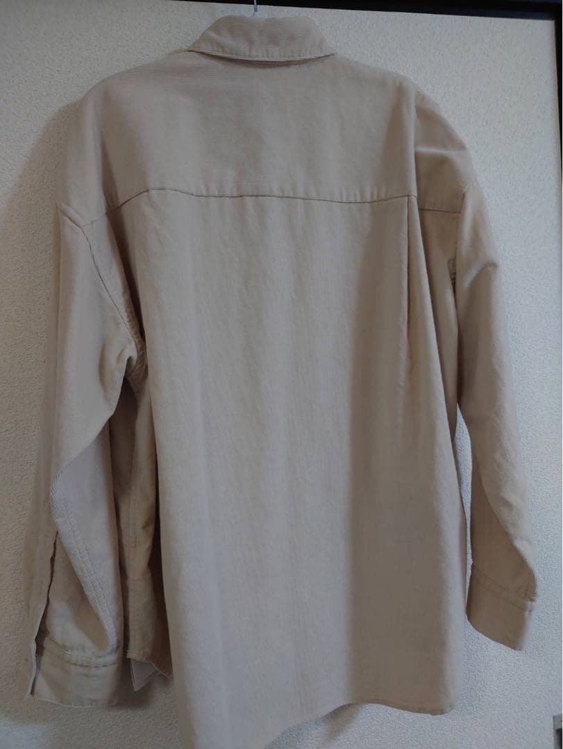 スピックアンドスパン　コットンコーデュロイルーズシャツ　ベージュ