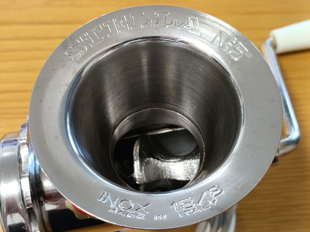 イタリア製　手動ミンサー 　ミートチョッパー　ステンレス