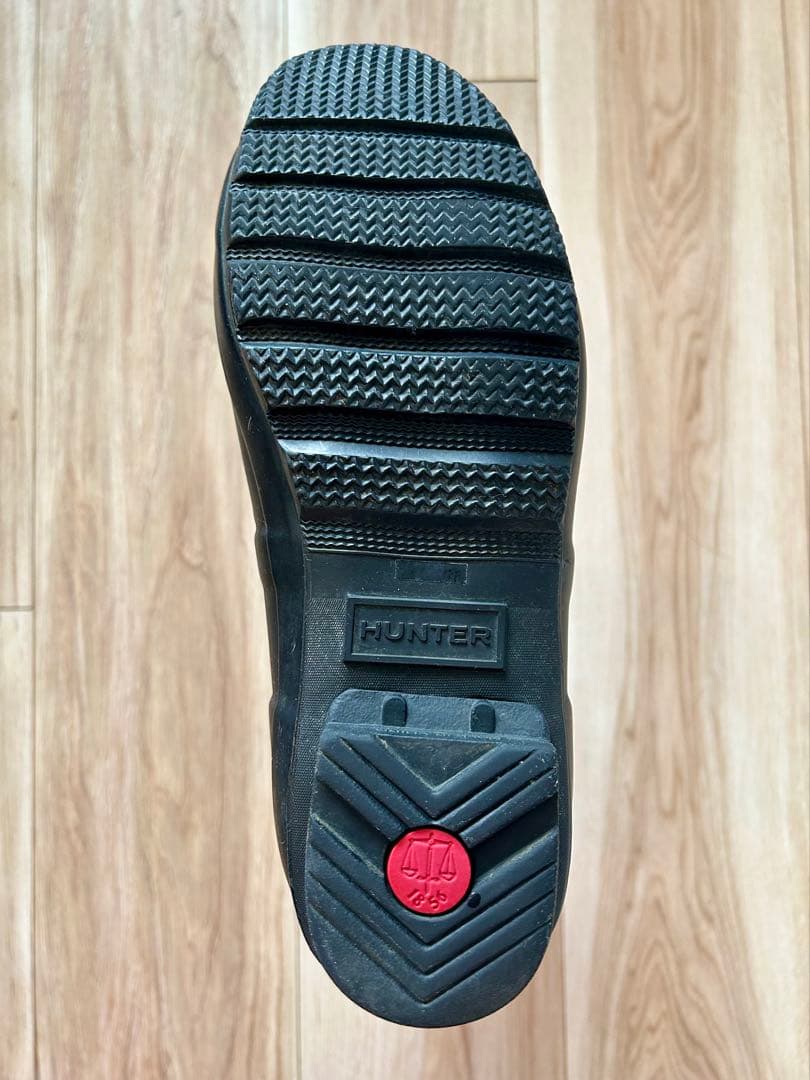 HUNTER ブラック ショートレインブーツ UK6 25cm