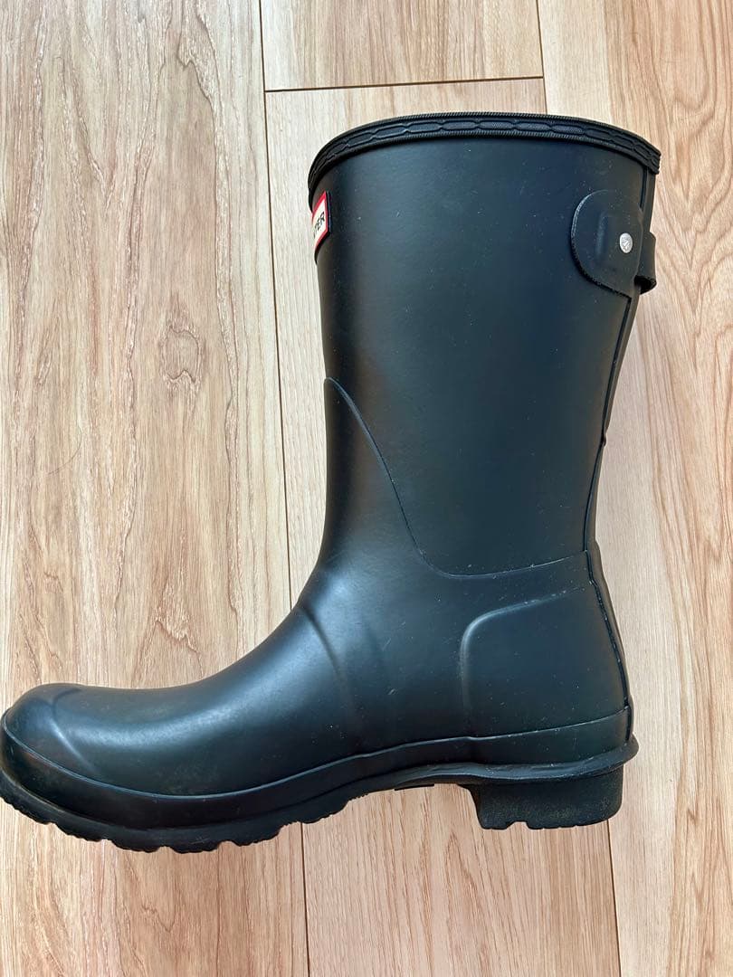 HUNTER ブラック ショートレインブーツ UK6 25cm