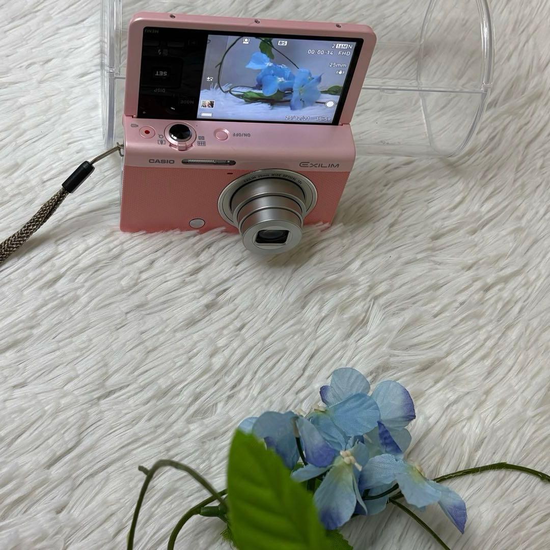 CASIO カメラ　EX-ZR70 ピンク　充電器　説明書 コンデジ　動作品