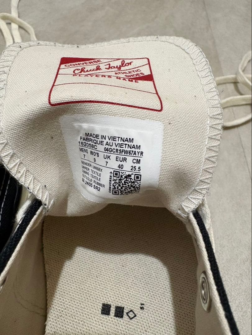 【美品】コンバース CT 70 チャックテイラー25.5cm 箱有ブラック