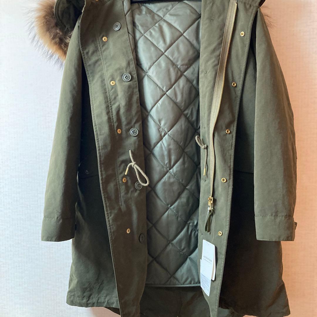 スピックアンドスパン　ファー付きモッズコート