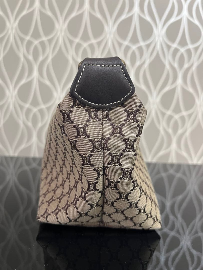 CELINE セリーヌ アクセサリーポーチ ハンドバッグ マカダム柄