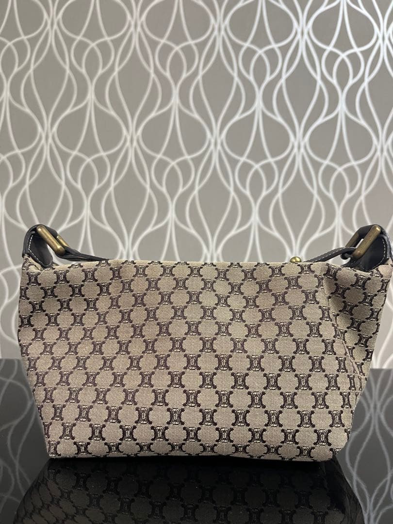 CELINE セリーヌ アクセサリーポーチ ハンドバッグ マカダム柄