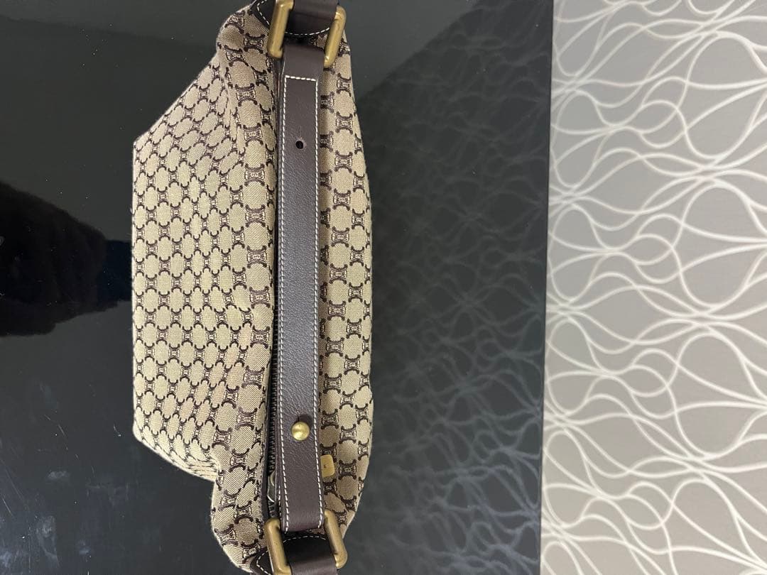 CELINE セリーヌ アクセサリーポーチ ハンドバッグ マカダム柄