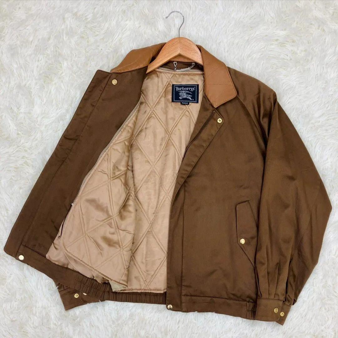 値上検討中 BURBERRYS ブルゾン スウィングトップ 襟レザー ライナー付