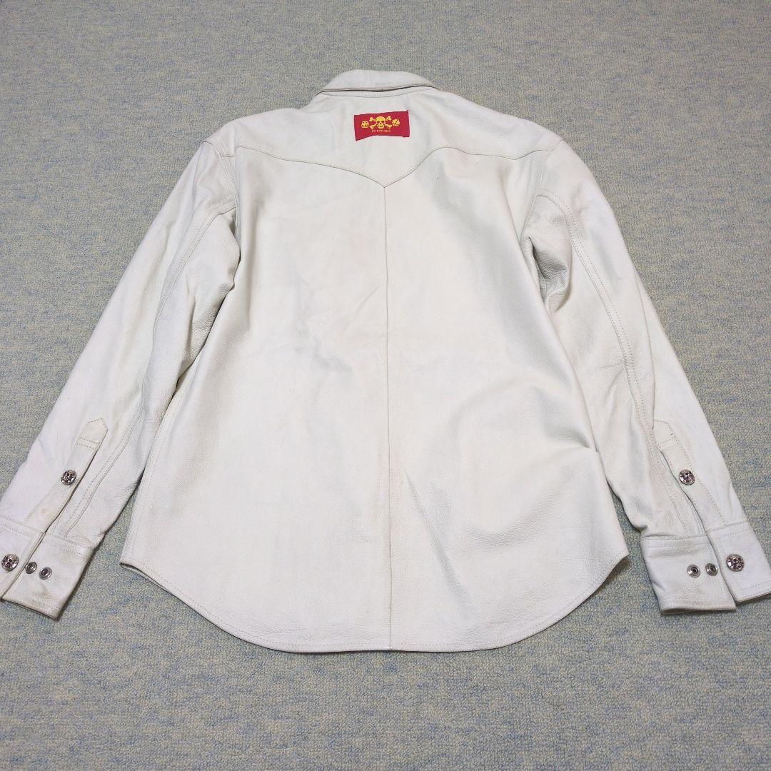 ✨希少✨ クリームソーダ レザーウエスタンシャツ スカルボタン L
