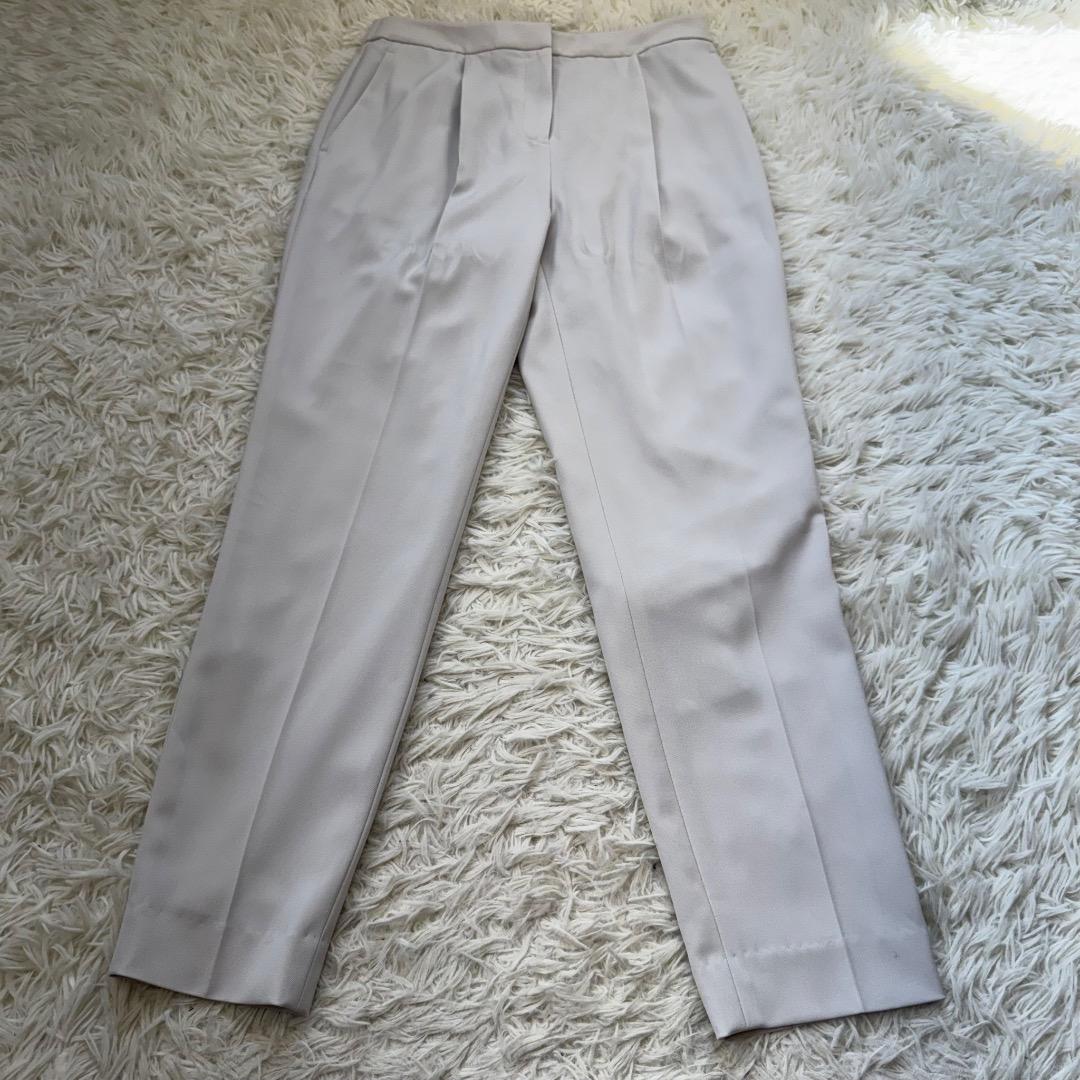 ICB アイシービー　洗える　スーツ ノーカラー　アイボリー　Lサイズ