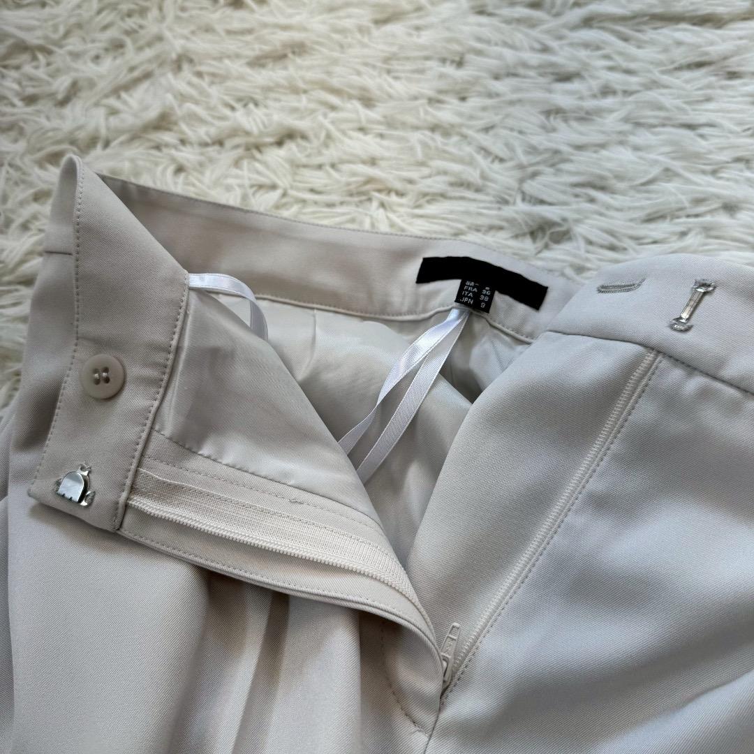 ICB アイシービー　洗える　スーツ ノーカラー　アイボリー　Lサイズ