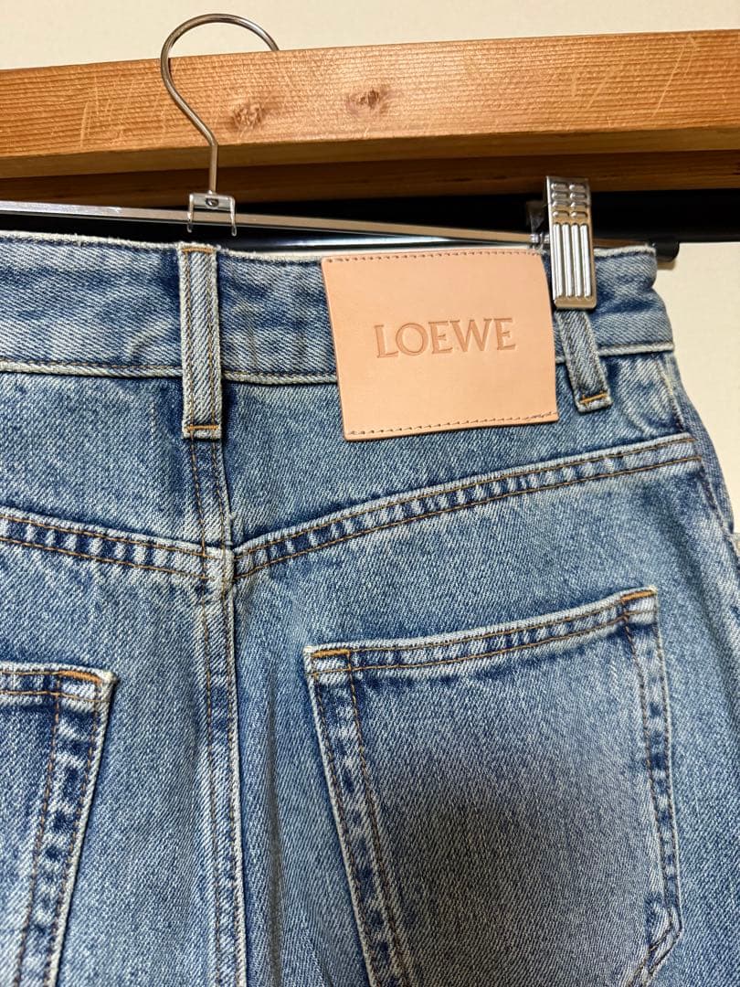 「shima 」LOEWE ハイウエスト ワイドレッグ デニム