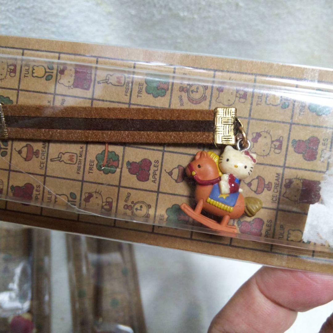 ハローキティ アンティークコレクション ストラップ ３個セット 根付 レトロ