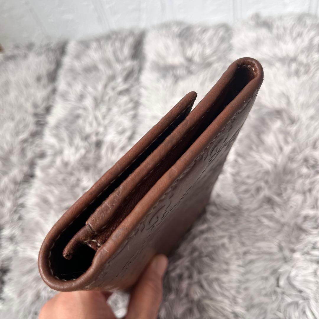 グッチ　シマ　長財布　ブラウン　メンズ　札入れ　小銭入れ