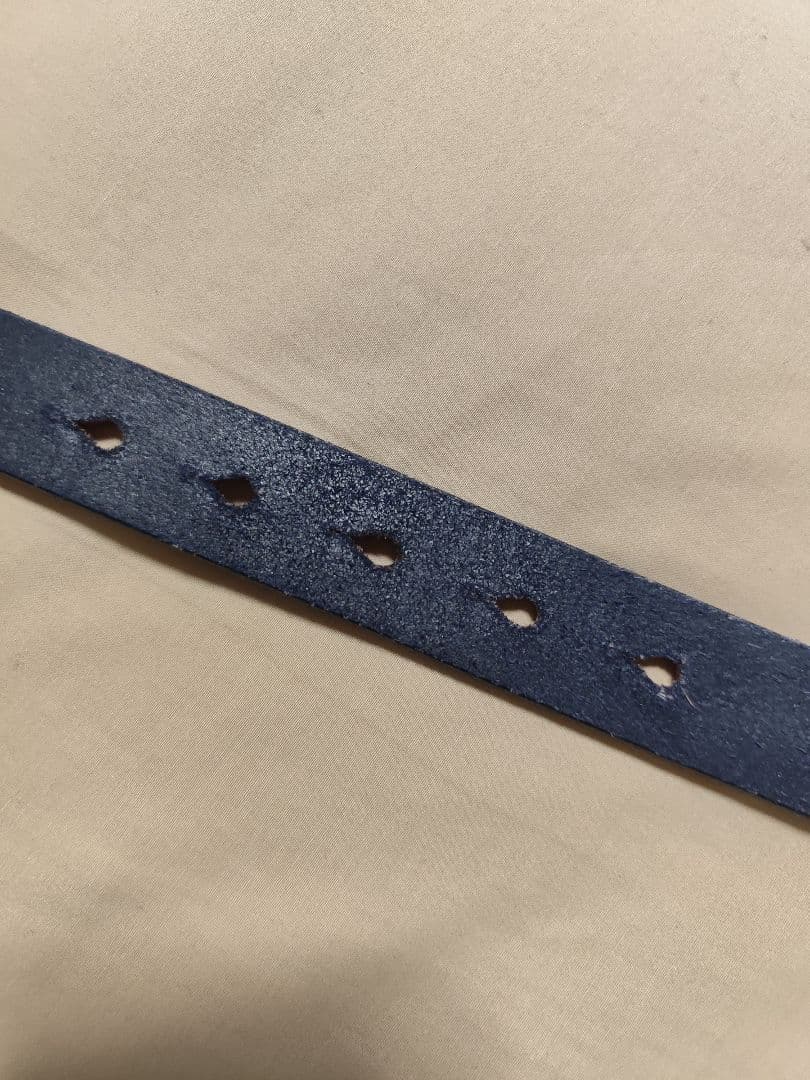 【希少】GLEN、ネイビー レザー ベルト