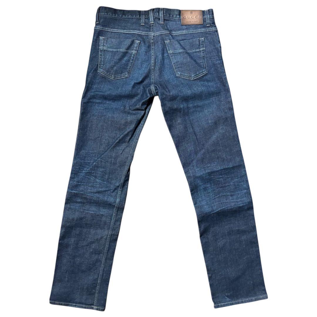 (完売品)GUCCIデニムパンツサイズ46 300234 XD221ダメージ加工
