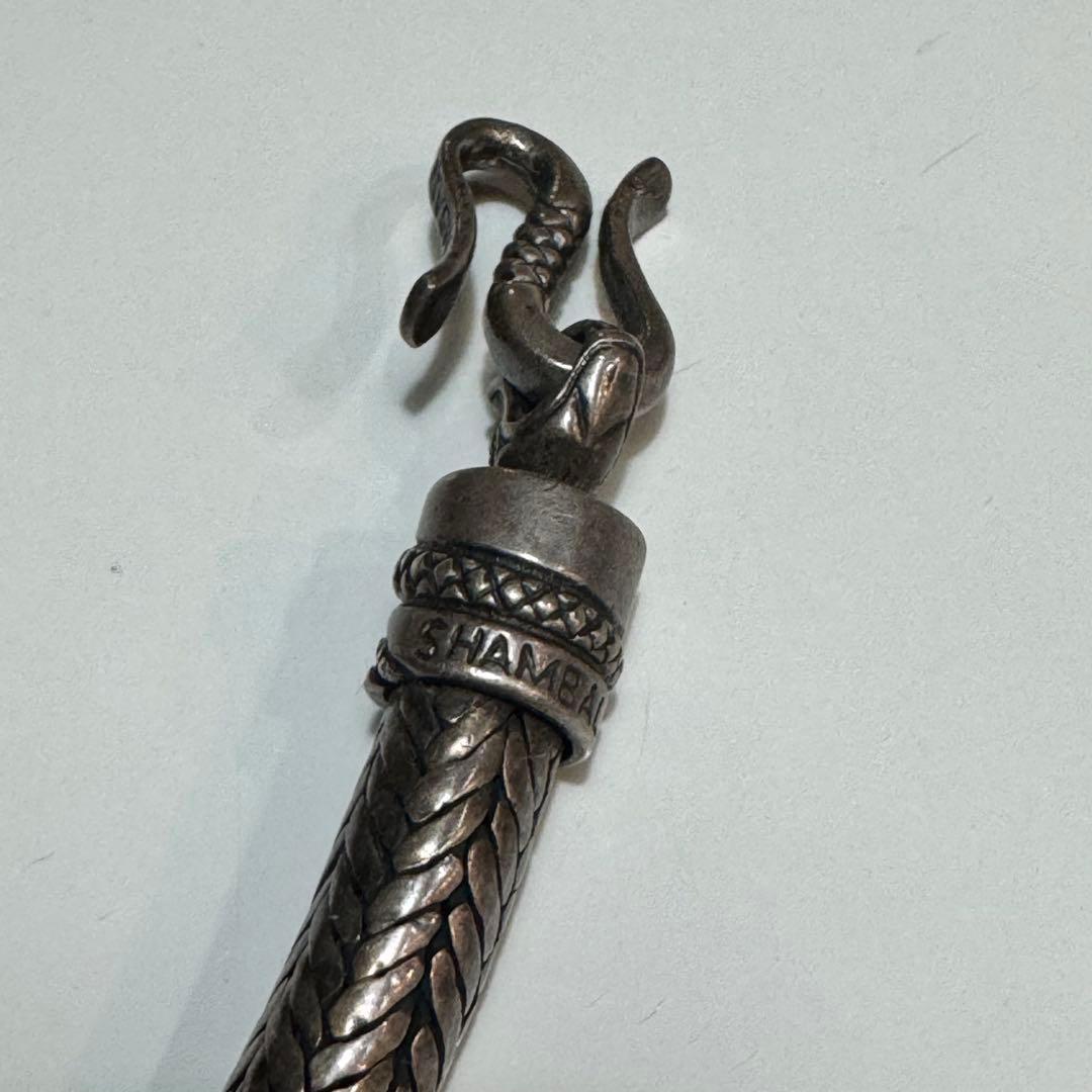 ナオSHAMBALA 編み込みデザイン シルバーブレスレット