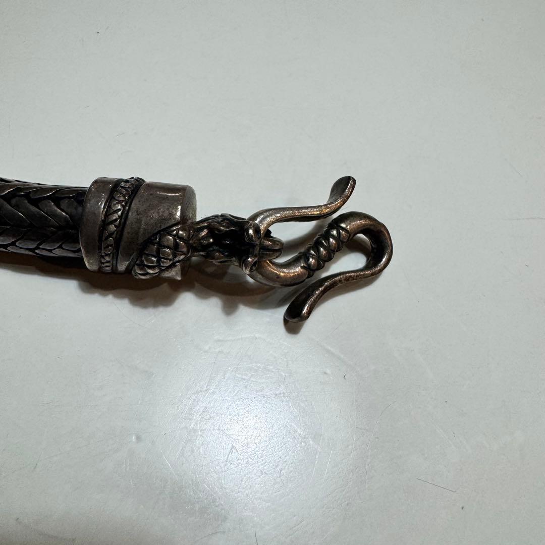 ナオSHAMBALA 編み込みデザイン シルバーブレスレット