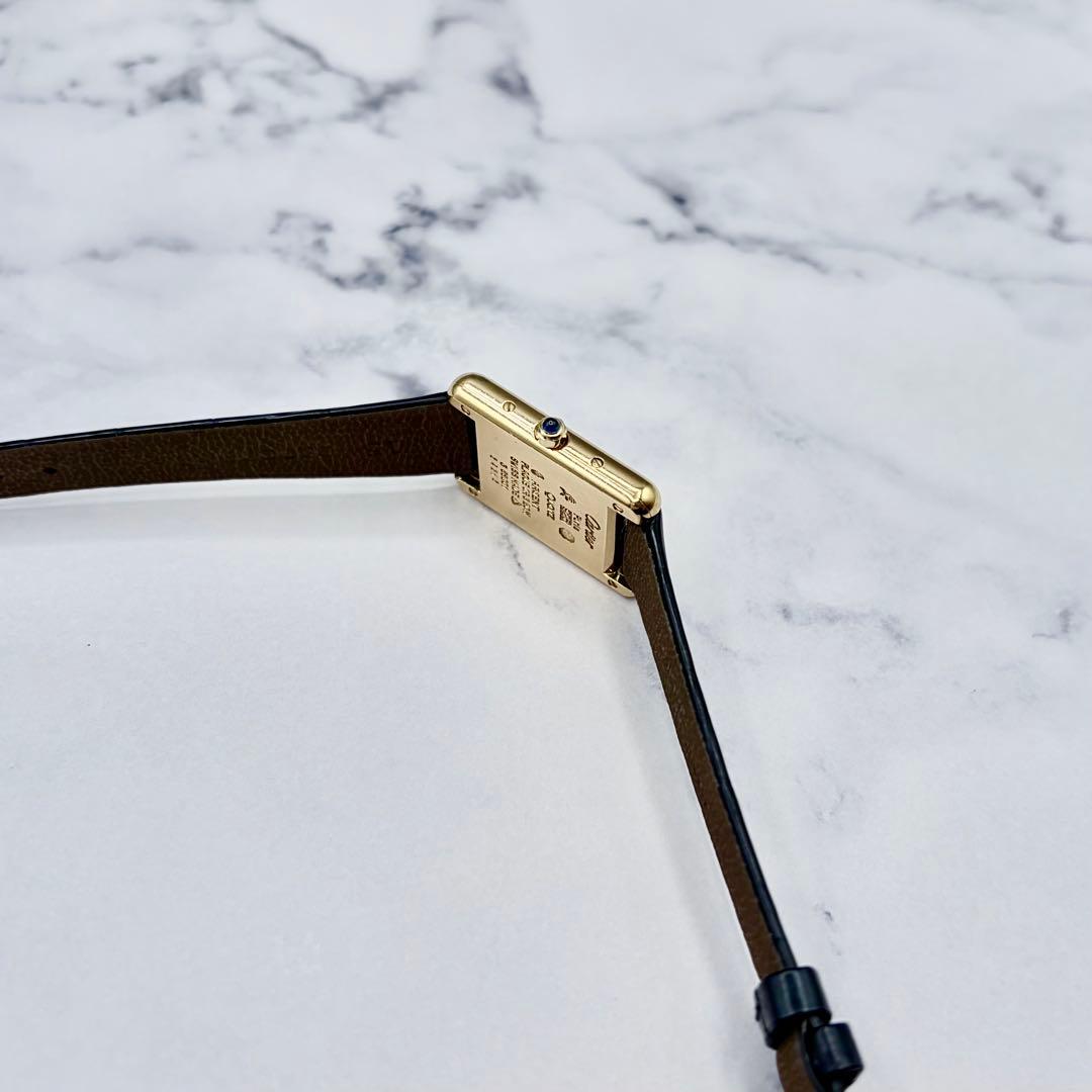 【OH済／極美】カルティエ マストタンク SM ヴェルメイユ 最高級クロコダイル