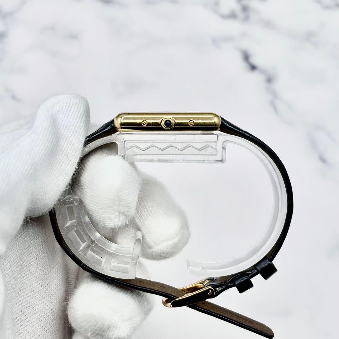 【OH済／極美】カルティエ マストタンク SM ヴェルメイユ 最高級クロコダイル