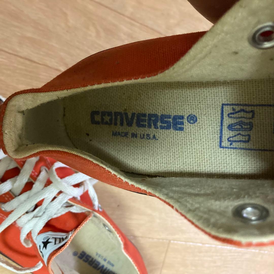 90s コンバース オールスター アメリカ製 オレンジ 26.5㎝