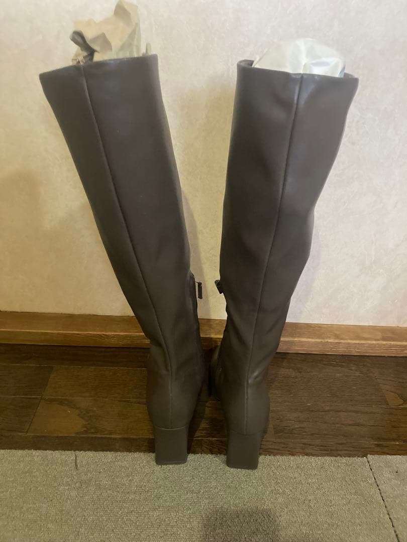 スナイデル　ブラウン ロングブーツ 高ヒール