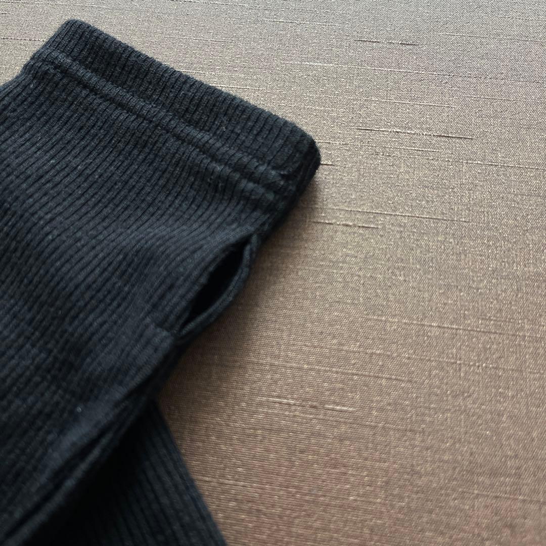 新品　maison de R メゾンドアール　ウールジャージ　クルーネック 黒