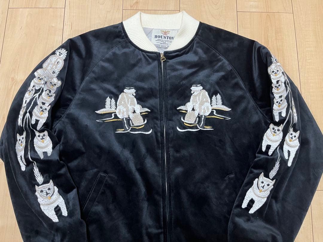 HOUSTON 別珍 スカジャン アラスカ スーベニアジャケット 鷹