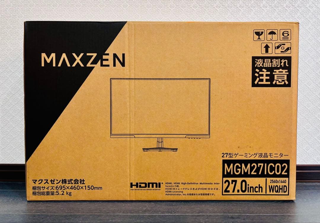 【超美品】 MAXZEN 27インチ モニター WQHD MGM27IC02