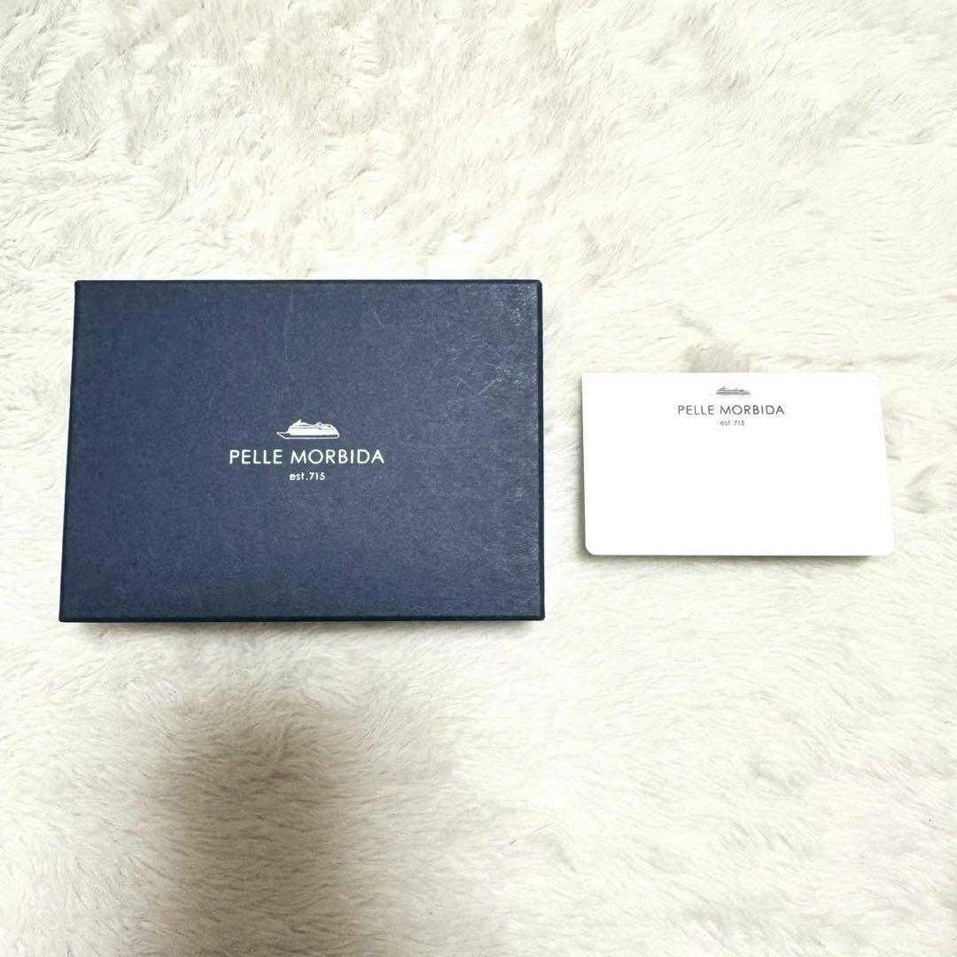 箱付 極美品✨ PELLE MORBIDA カードケース 名刺入れ ネイビー