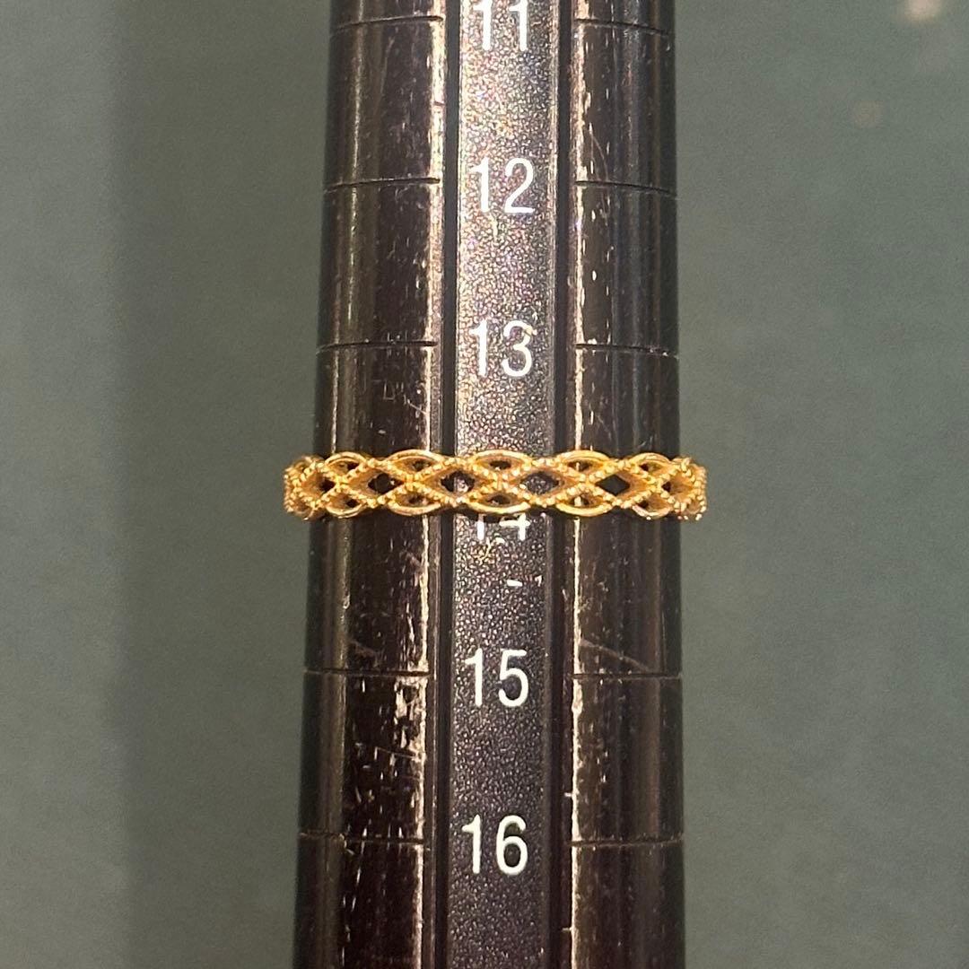 ete レース リング　K18 YG 14号