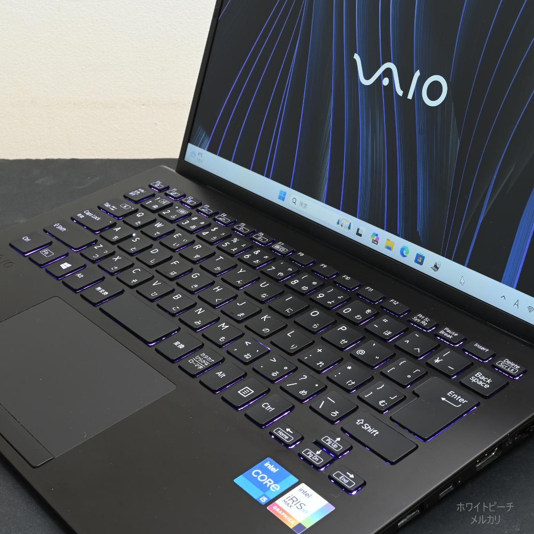 美品Vaio pro PK 11世代 i5 16G 512G 紫に光るキーボード