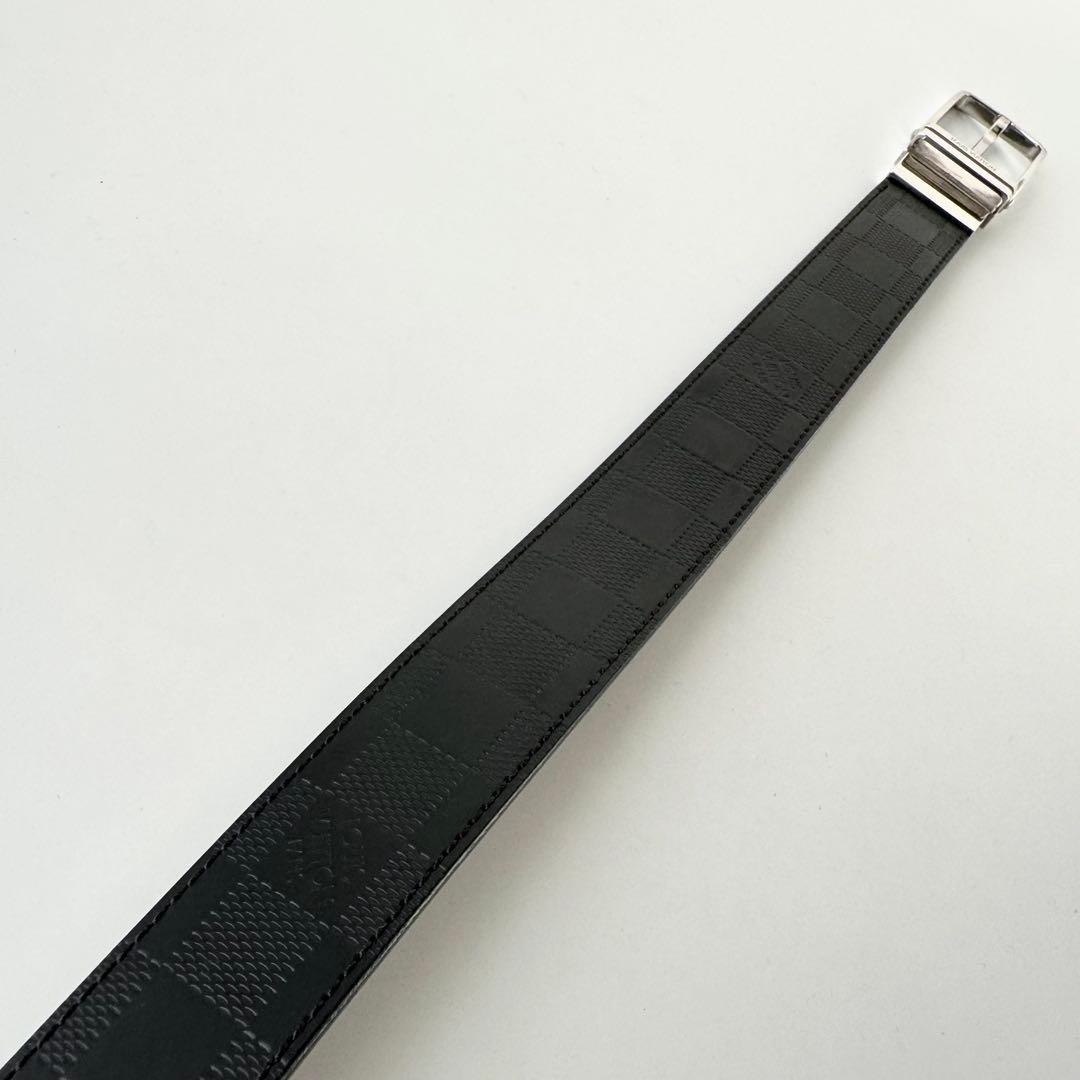 【極美品】ルイヴィトン サンチュール ダミエアンフィニ レザー ブラック