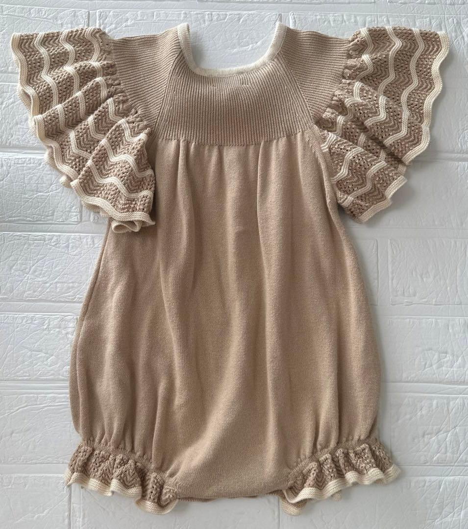 MABLI マブリ ロンパース 18m 小人ロンパース ベージュ SHELL