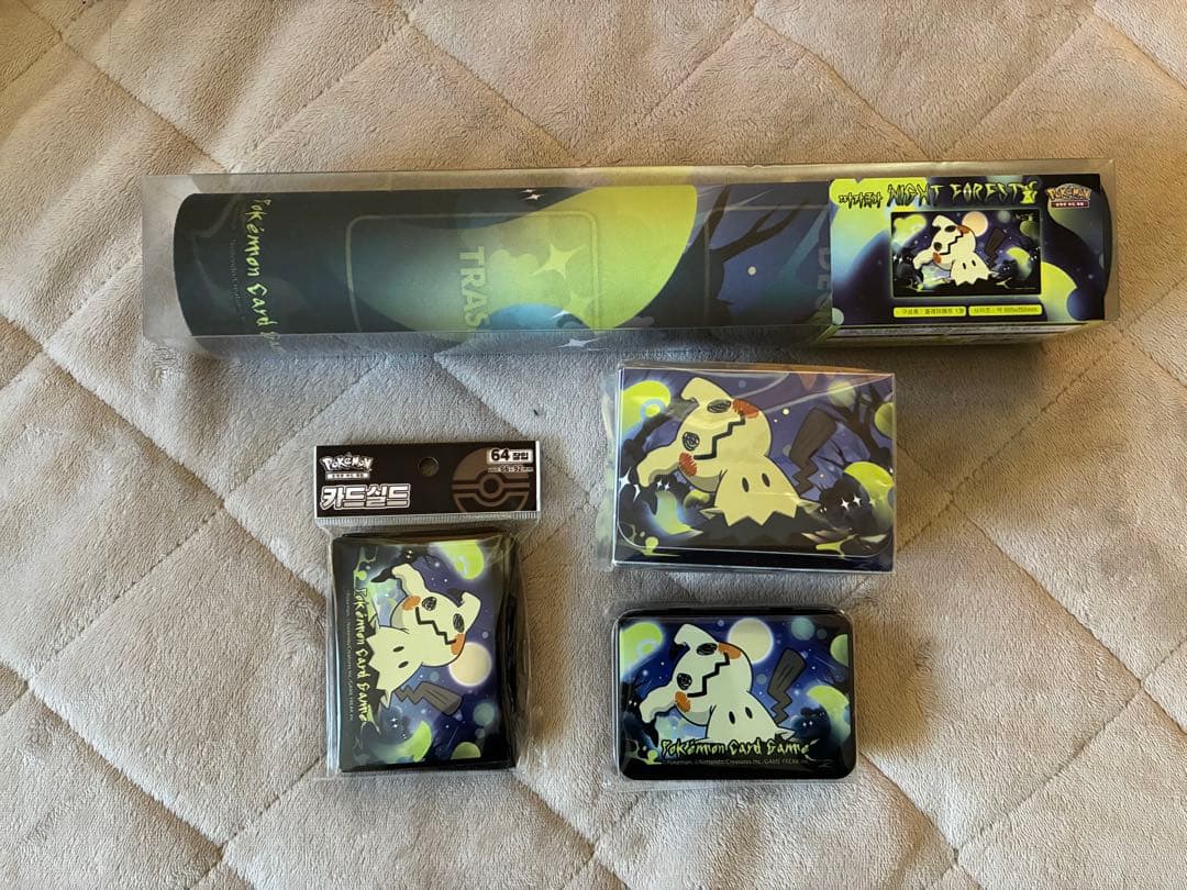 ごー　ポケカ　プレイマット　デッキシールド　ケース　ダメカン　ミミッキュ