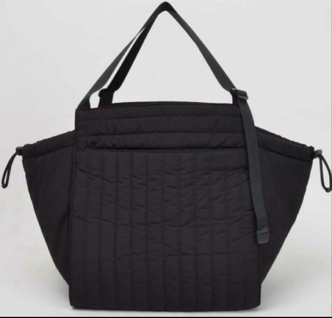 【セール中金曜まで美品！】黒SOLPRESA キルティングトートマザーズバッグM