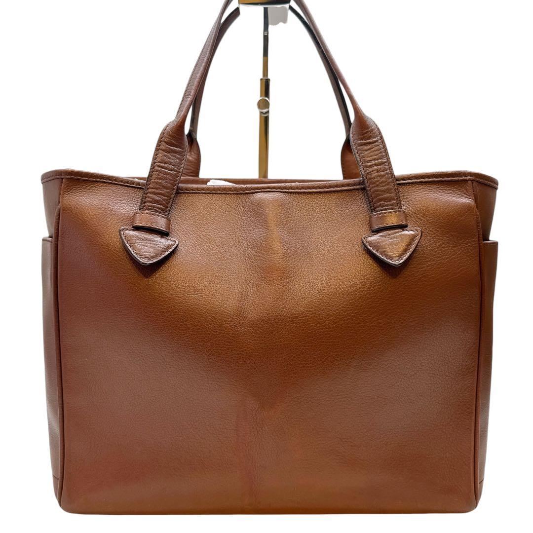 定番✨ロエベ ヘリテージ ロゴドン 肩掛け トートバッグ レザー ブラウン