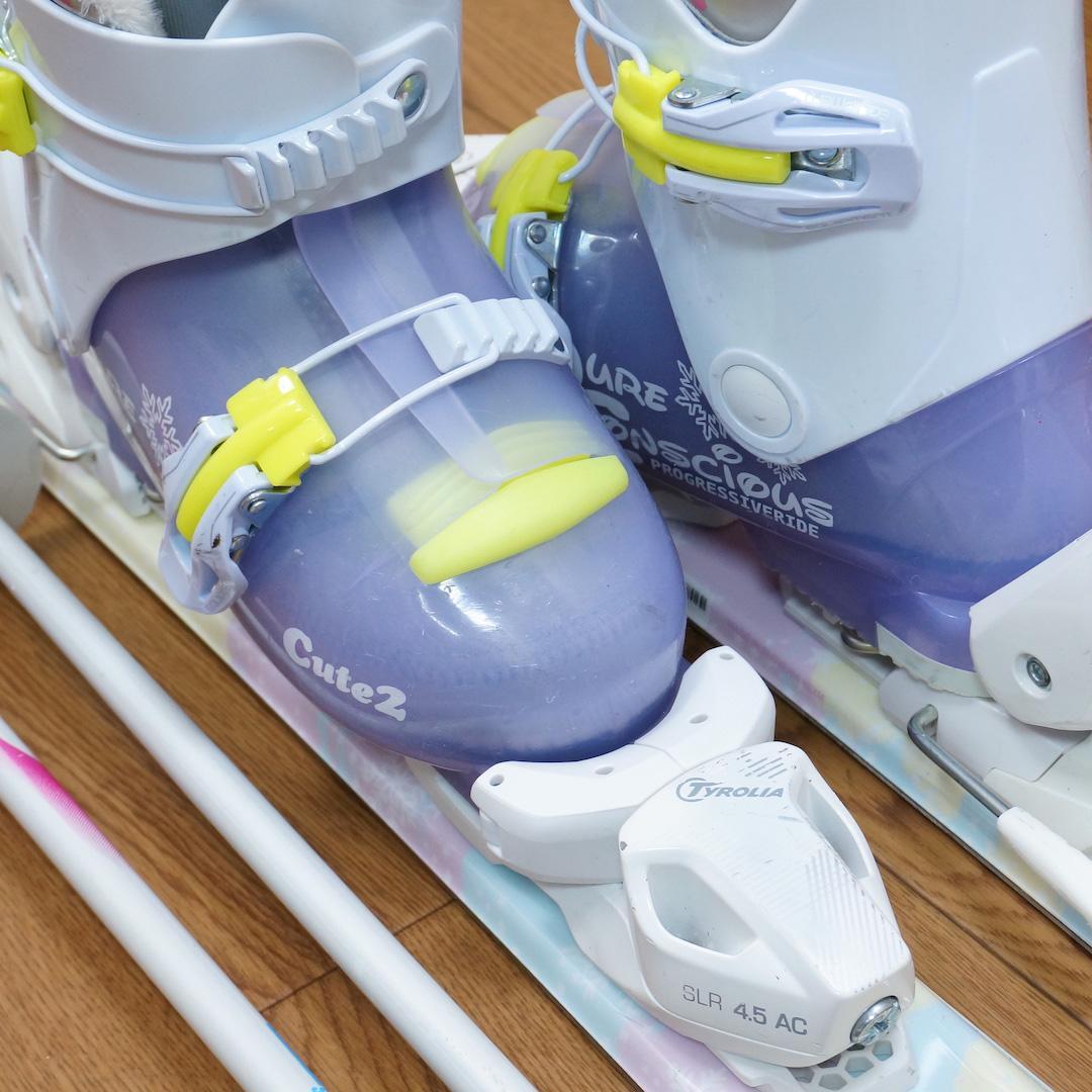 メンテ済 120cm 靴21cm PURE CONSCIOUS スキーセット