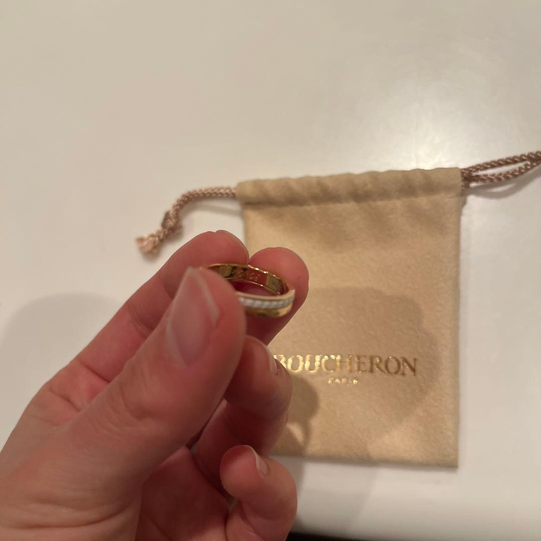 ブシュロン K18PG ホワイト キャトルクラシック リング 指輪　T51