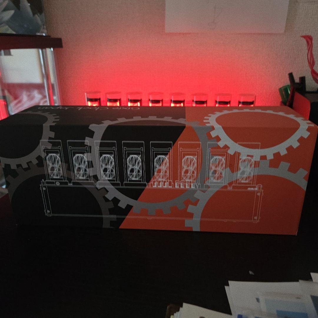 ギクシークロック　8 JAPAN　元祖ニキシー管デジタル時計　カレンダー　秒針