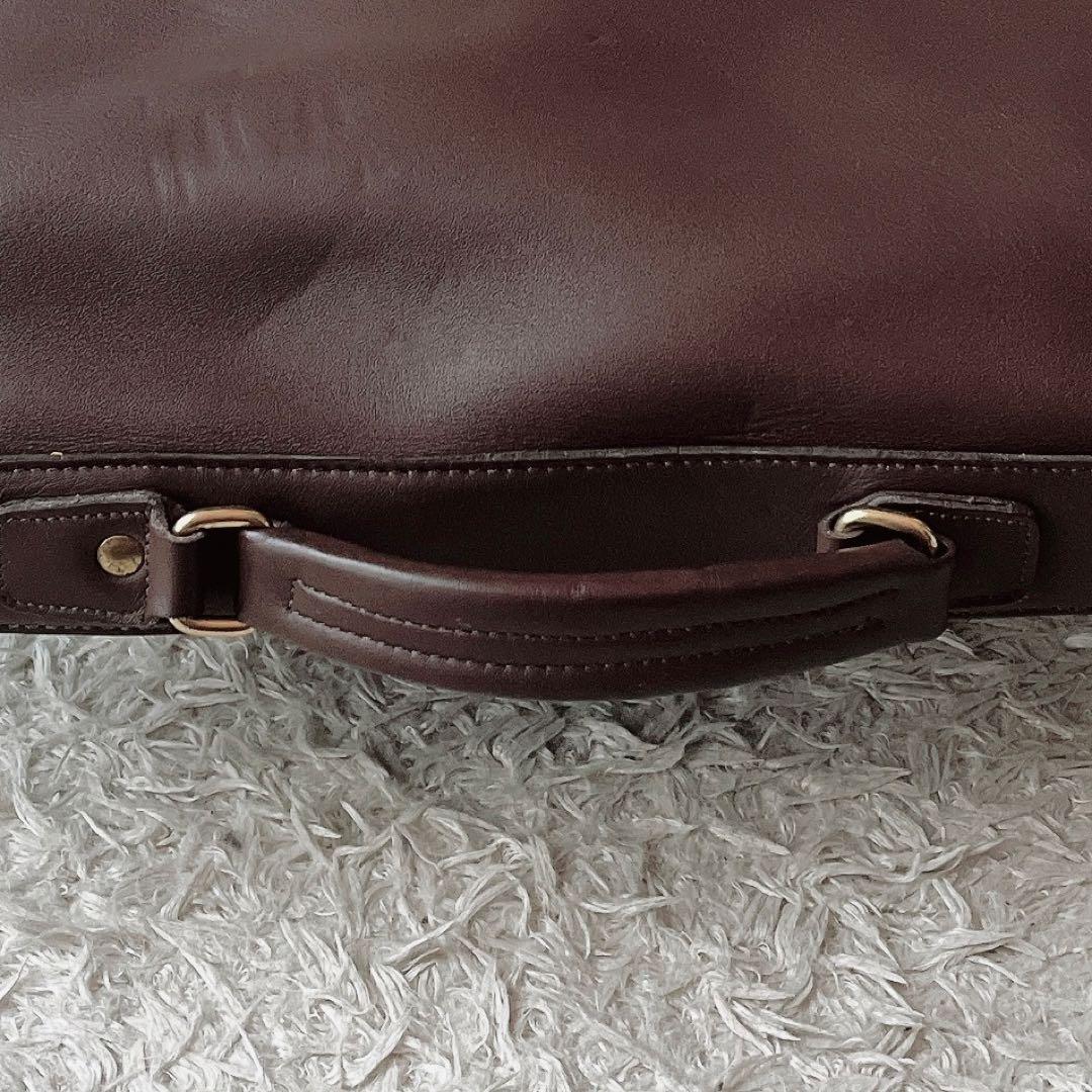 オールドコーチ USA製 ショルダーバッグ ブリーフケース ターンロック 茶系