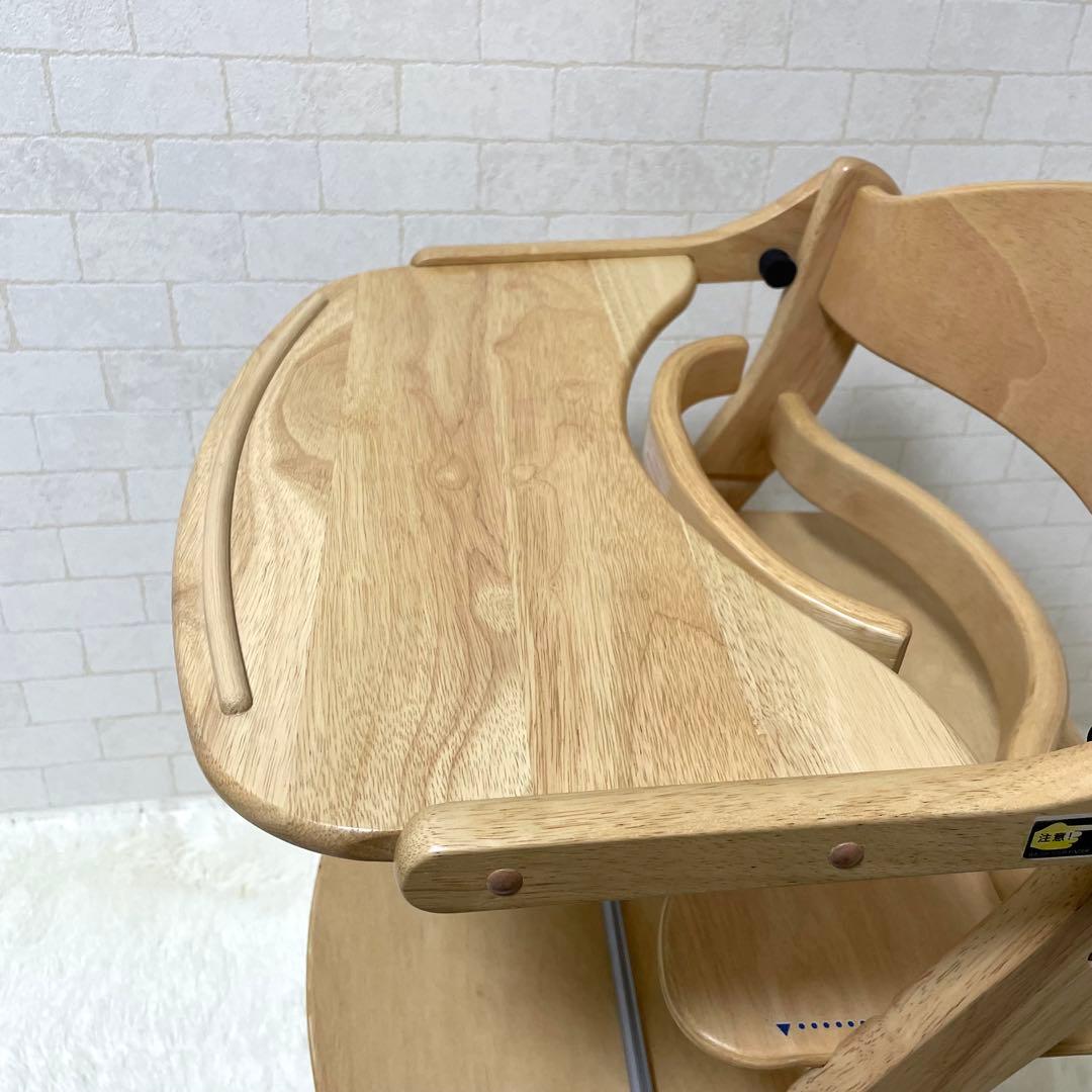 美品　大和屋　すくすくチェア プラス テーブル付き　ナチュラル　1501NA