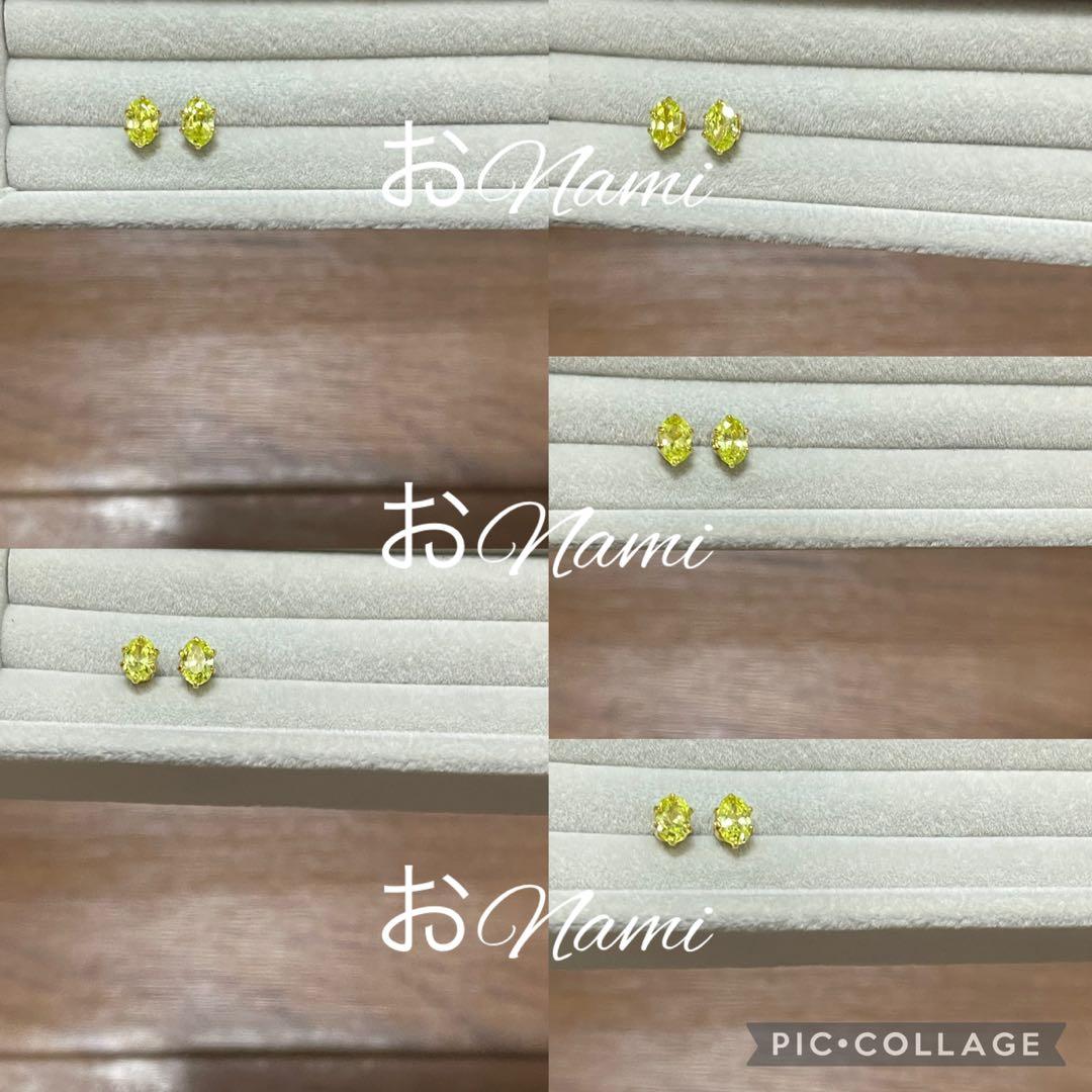 片耳ロンドンブルートパーズ・2CZ・25ピンクガーネット・3ブラウンダイヤモンド