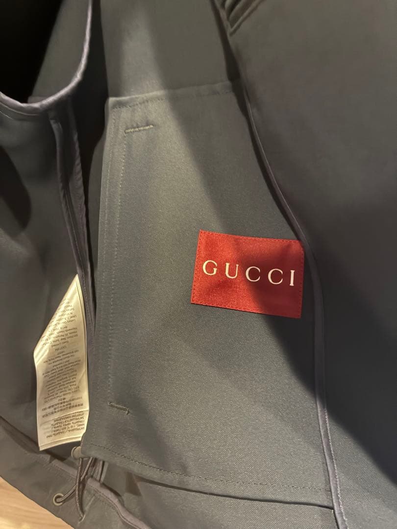 GUCCI ウールアセテート エンブロイダリー　ジップジャケット 48