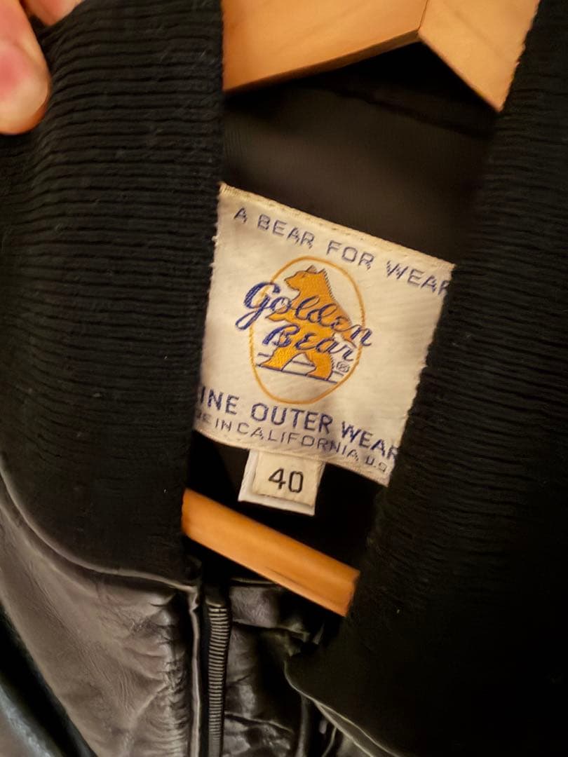 ゴールデンベア　革ジャン　70年代〜80年代