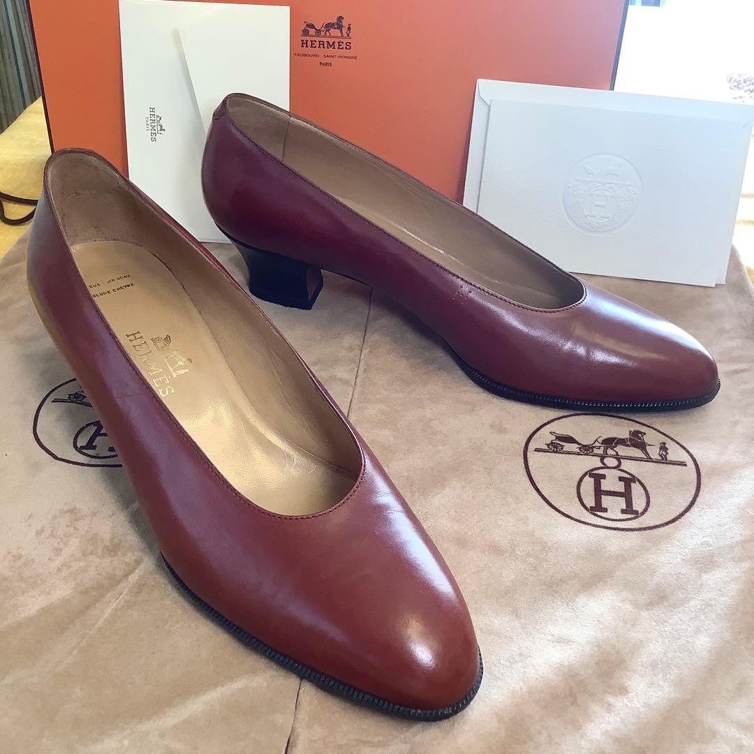 レア!美品! エルメス ヴィンテージ Hマーク アーモンドトゥ 23.5㎝