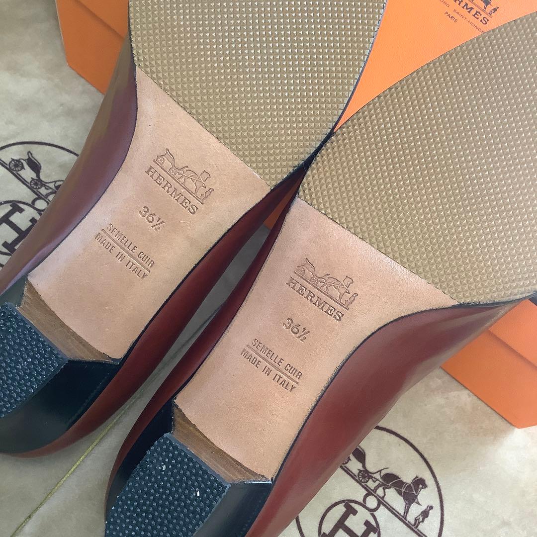 レア!美品! エルメス ヴィンテージ Hマーク アーモンドトゥ 23.5㎝