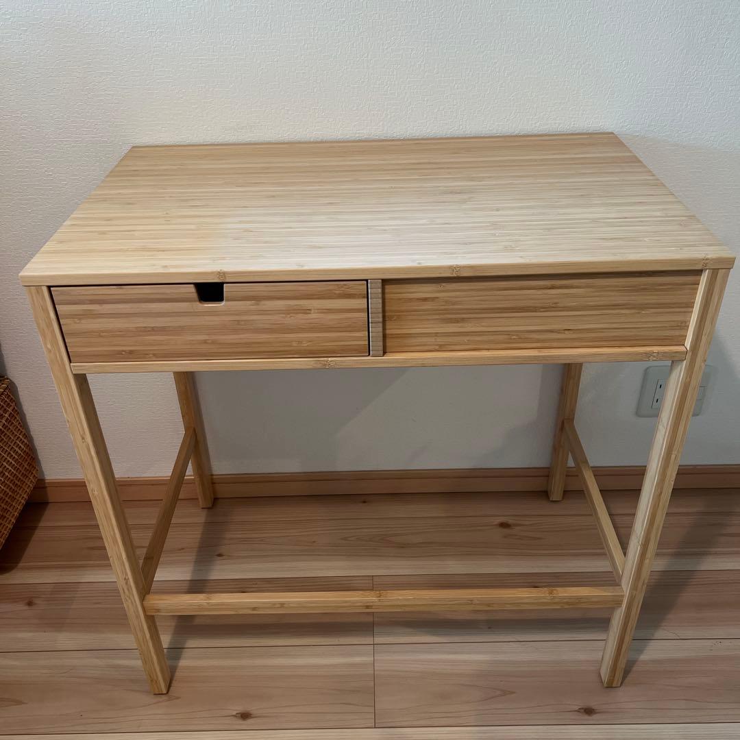IKEA イケア ノールドシーサ ドレッサー　机 竹製　※説明書、六角あり