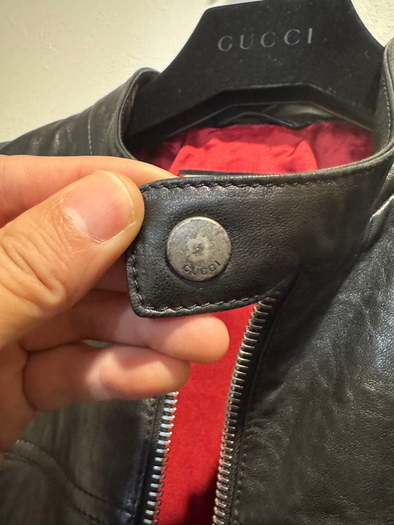 GUCCI 黒 レザージャケット