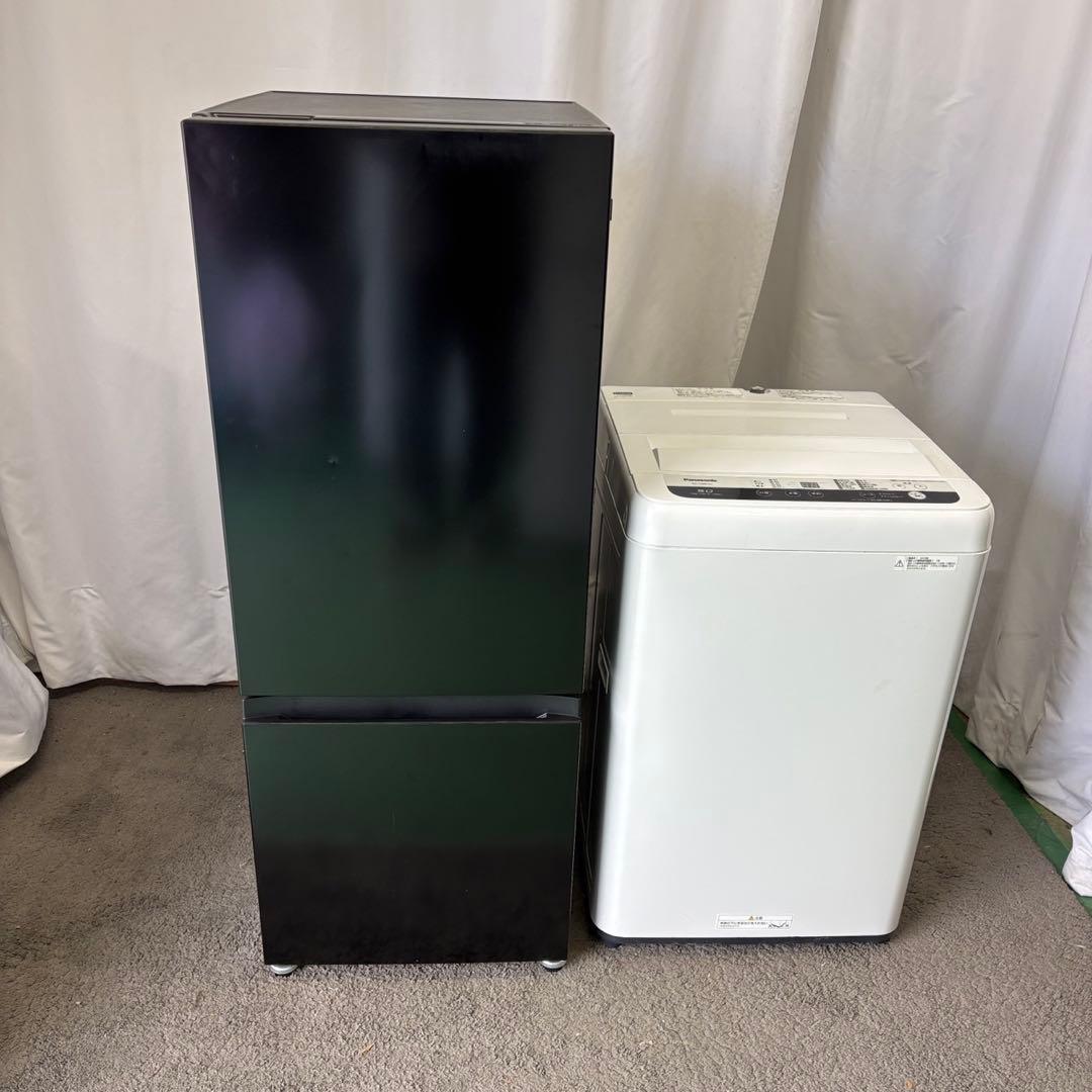 107　パナソニック　冷蔵庫　洗濯機　一人暮らし　セット　安　綺麗　黒　設置無料